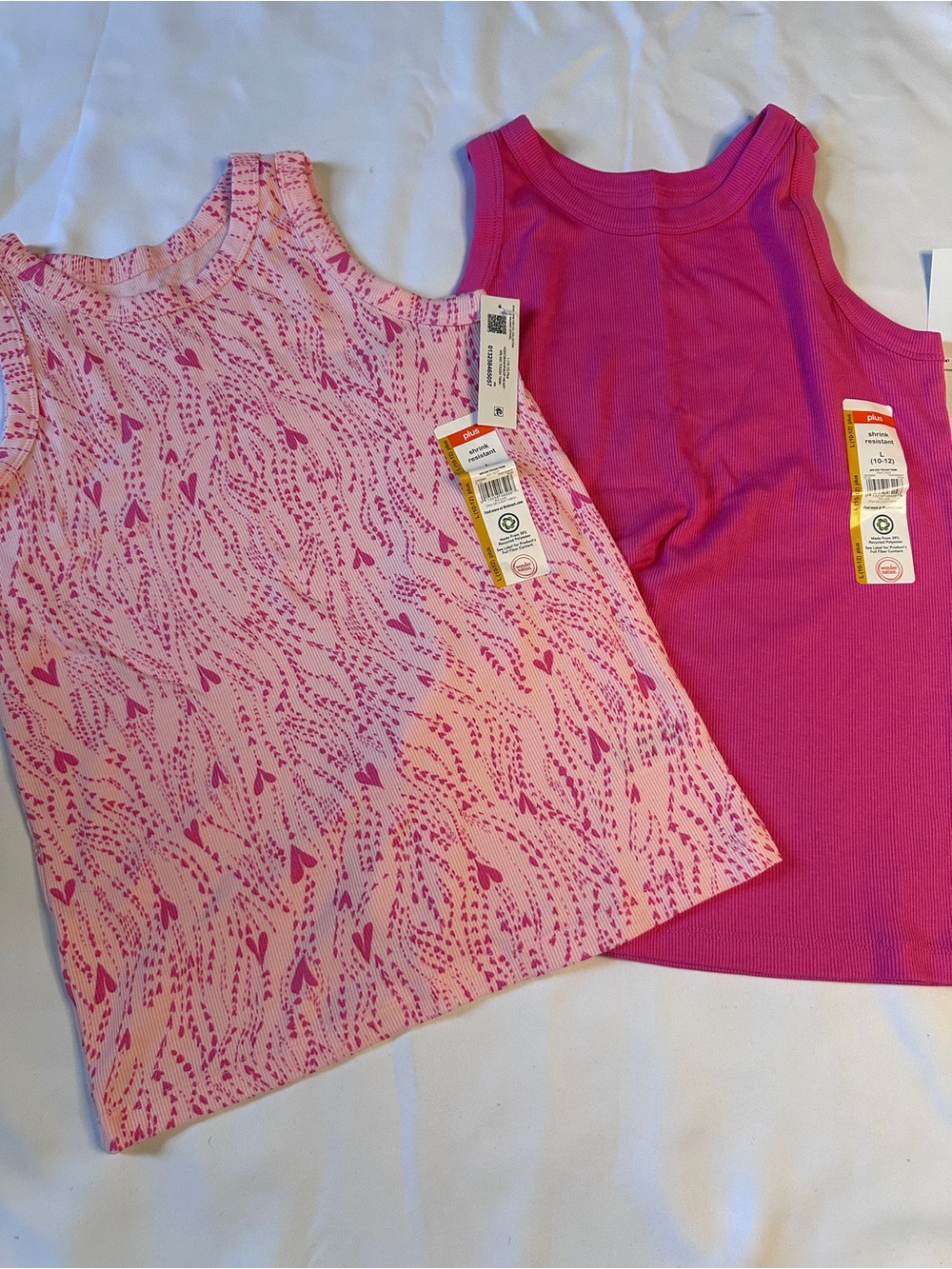 wonder nation Girls' Pink & Hot Pink Tank Top Set
